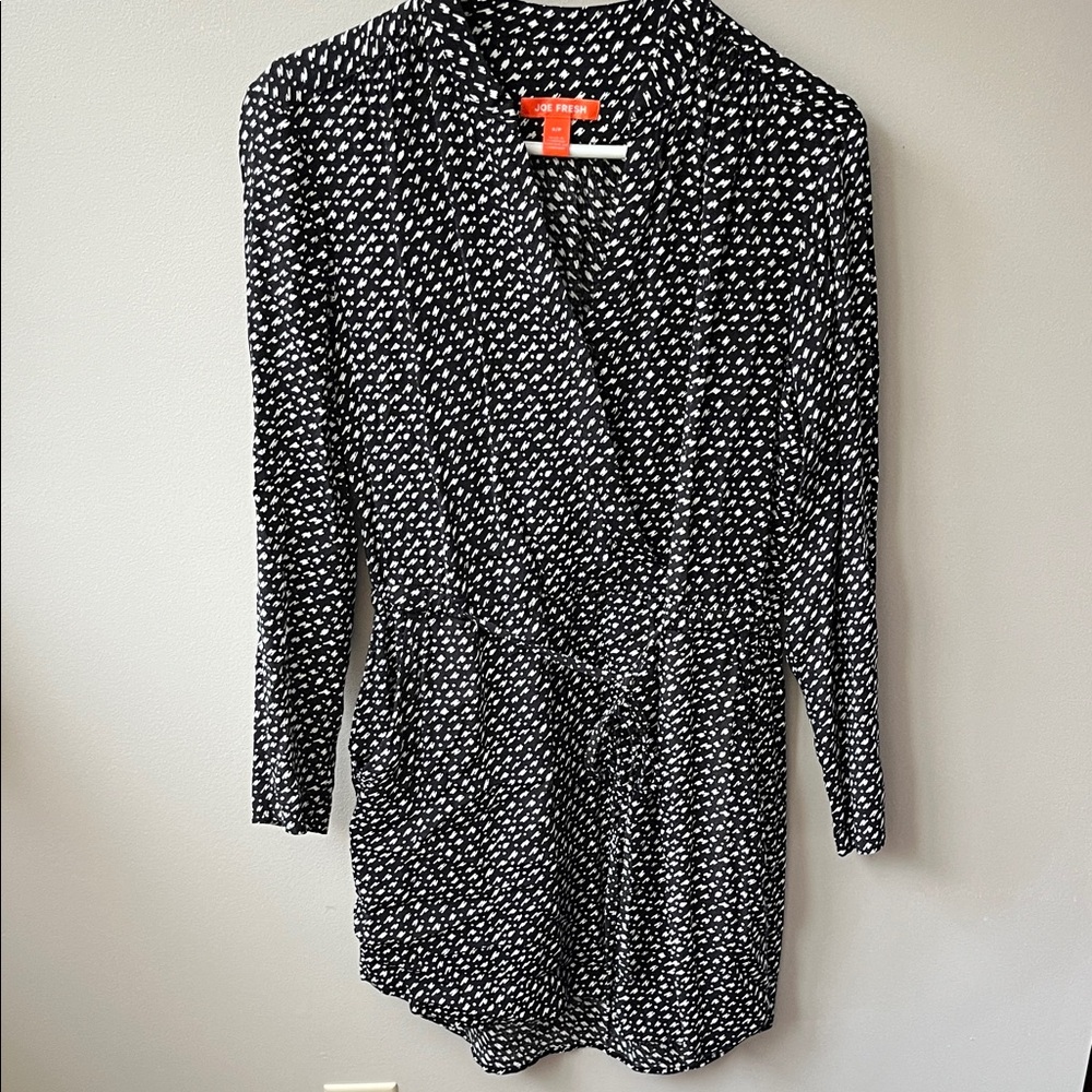 Joe Fresh Monochrome Abstract Blouse